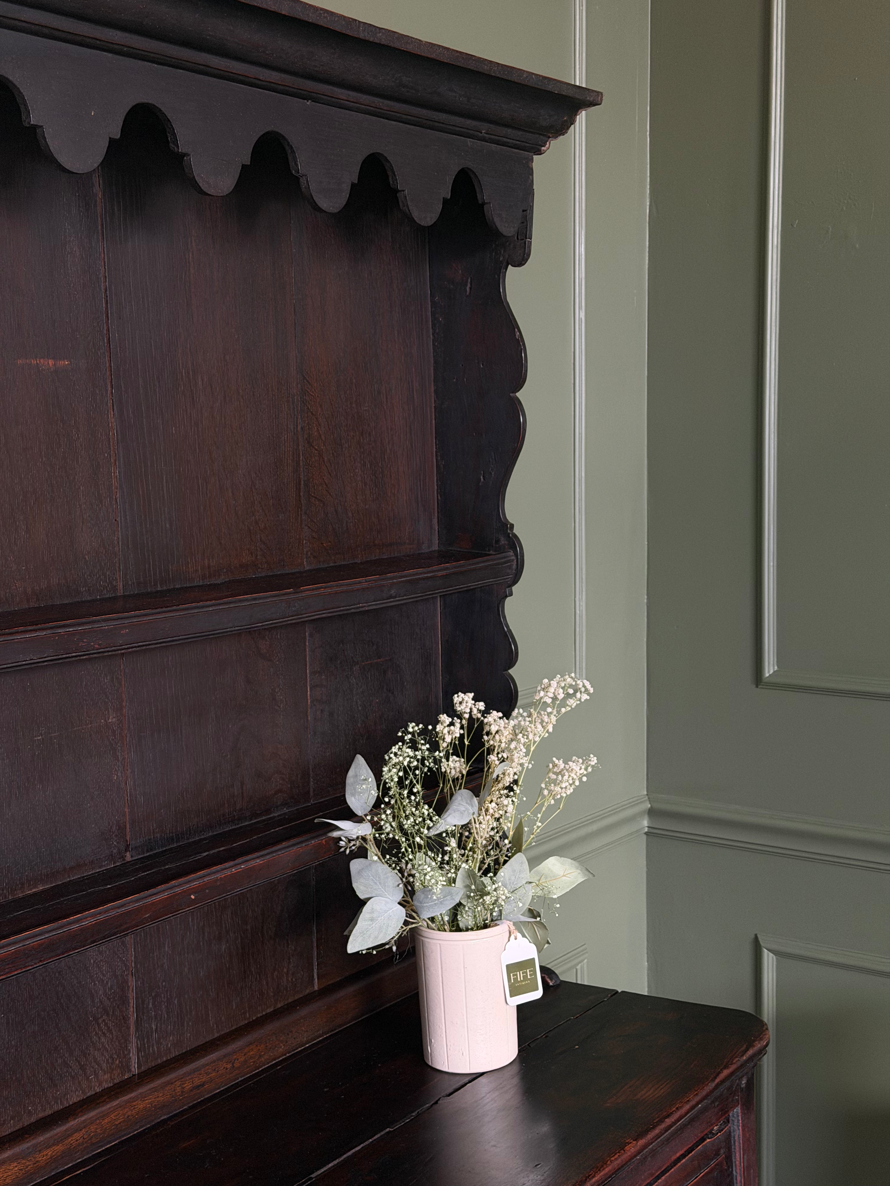 English Georgian Dresser w/Pot board Base