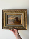 19th Century European Oil Painting of Windmill