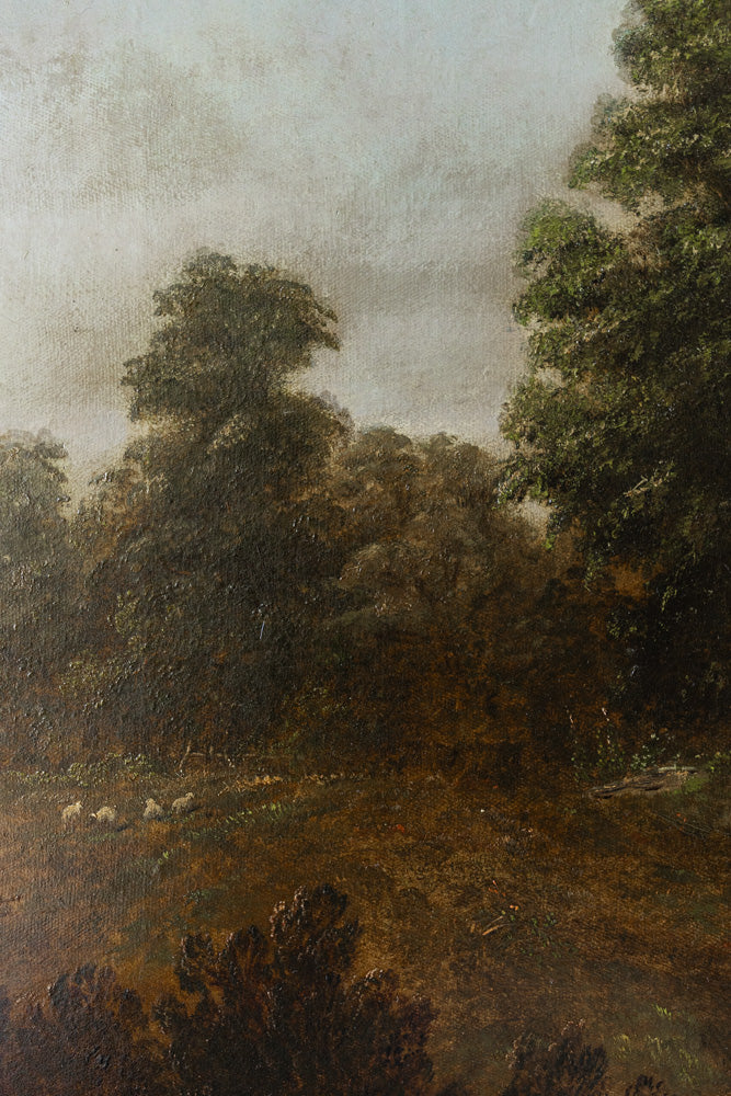 Large Scale Joseph Vincent Barber Oil Painting