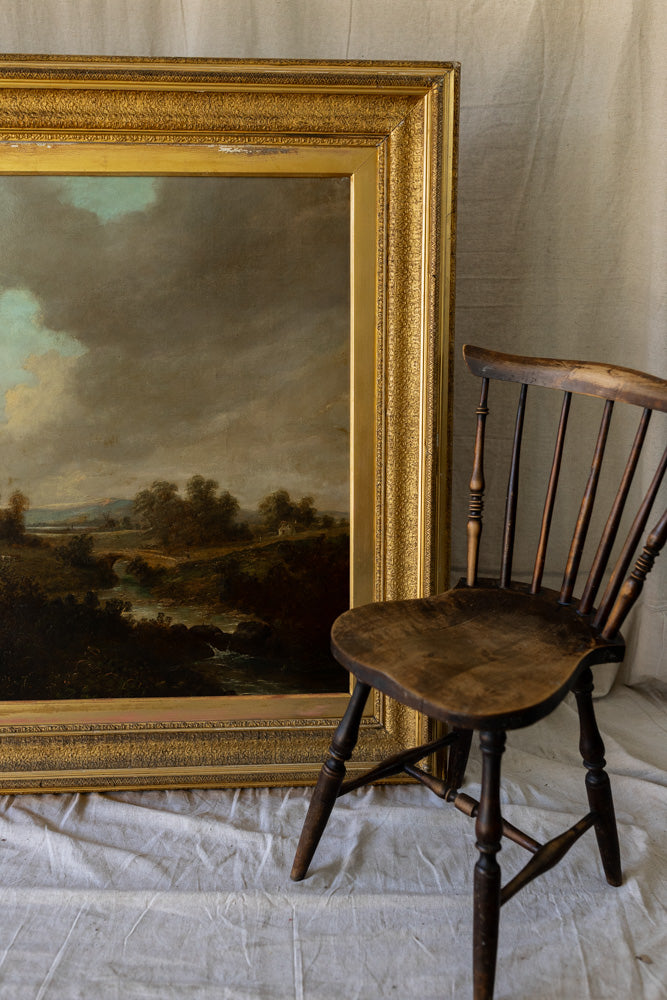 Large Scale Joseph Vincent Barber Oil Painting