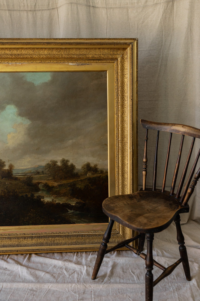 Large Scale Joseph Vincent Barber Oil Painting