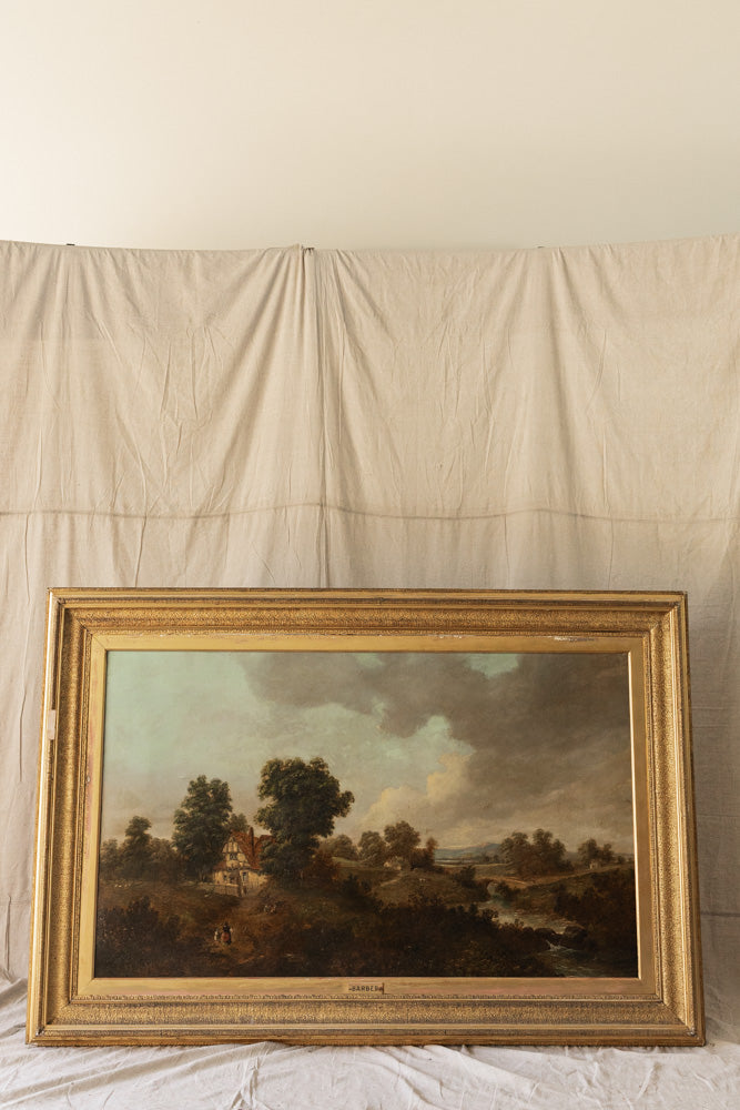 Large Scale Joseph Vincent Barber Oil Painting