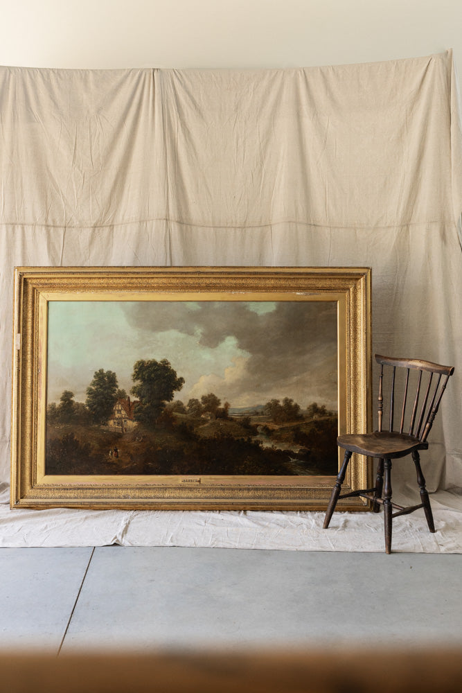Large Scale Joseph Vincent Barber Oil Painting