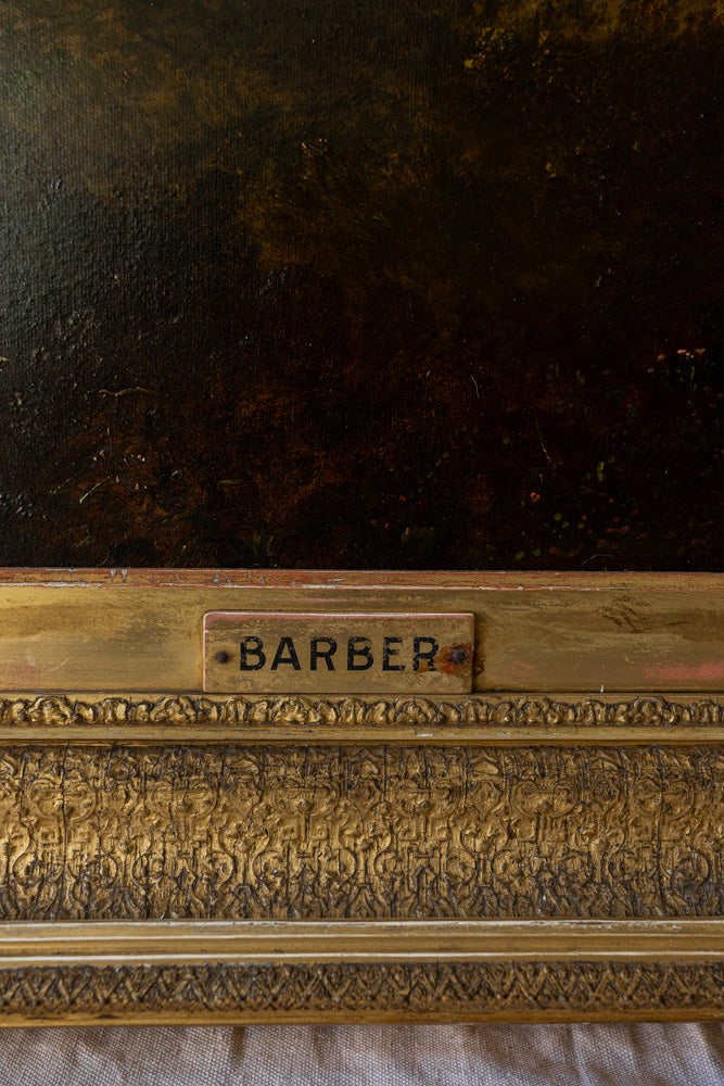 Large Scale Joseph Vincent Barber Oil Painting