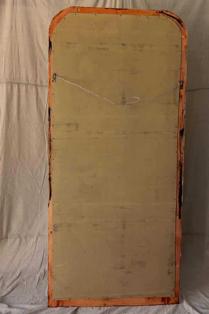 Large Vintage French Standing Mirror with Beveled Glass