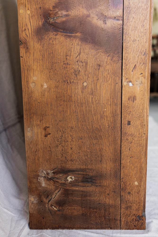 Antique English Settle Bench with Hymnal Drawers