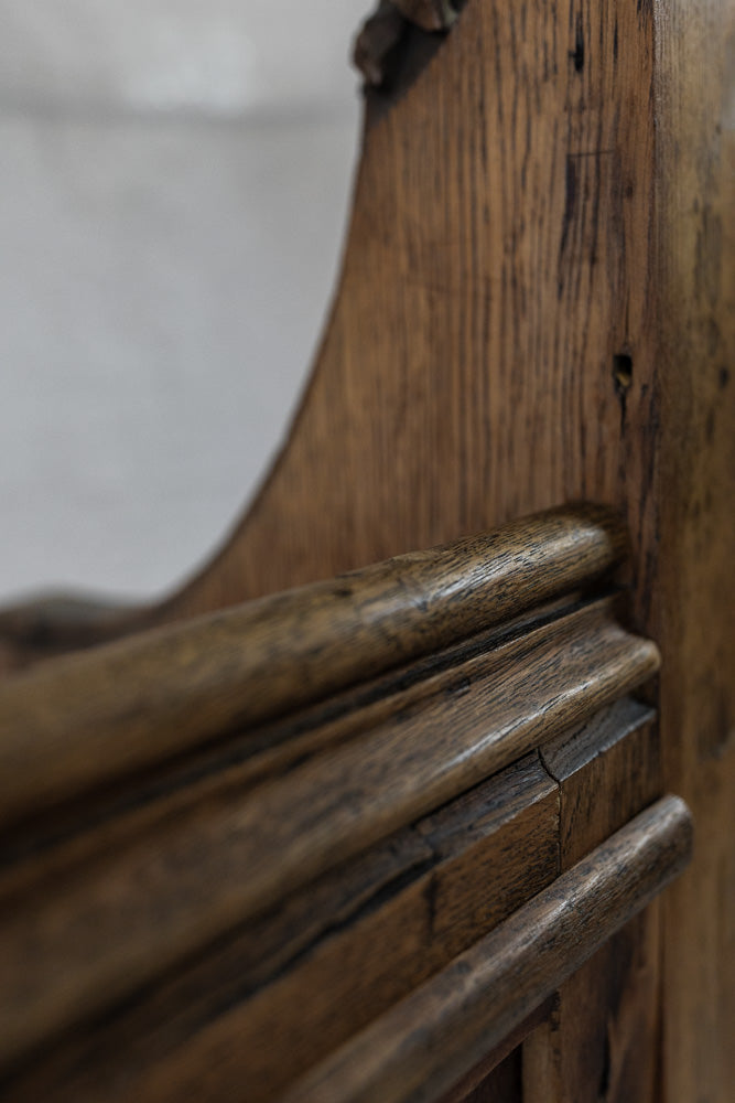 Antique English Settle Bench with Hymnal Drawers
