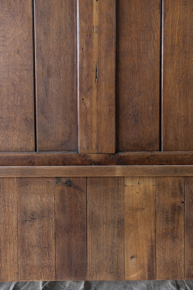 Antique English Settle Bench with Hymnal Drawers