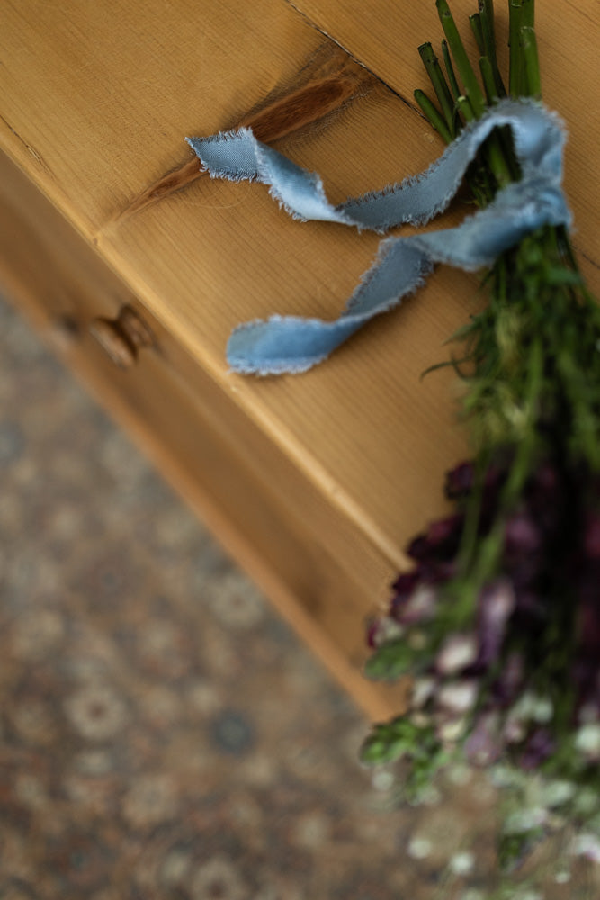 Small English Pine Sideboard with Cupboard & Drawers