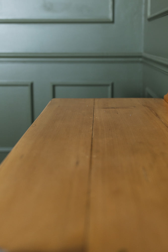 Small English Pine Sideboard with Cupboard & Drawers