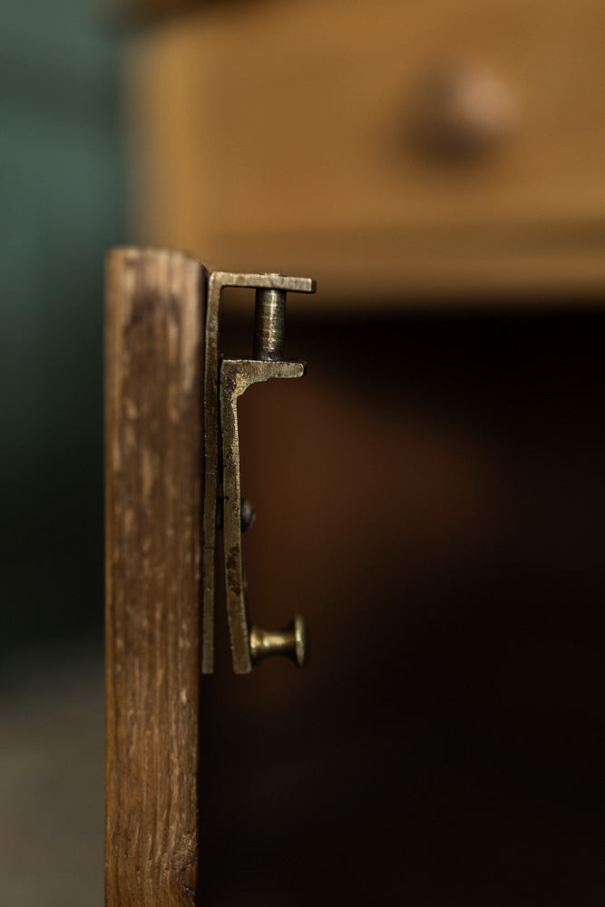 Small English Pine Sideboard with Cupboard & Drawers